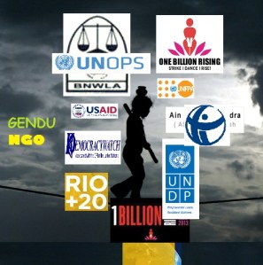 A young Indian girl walks a tightrope