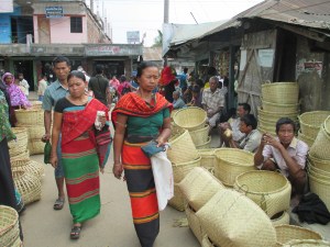 A shot from Khagrachari Bazar in the CHT depicts 'Adibashi' men, women and also 'Bengali Muslims' coexist. Shot by Nasrin Siraj Annie